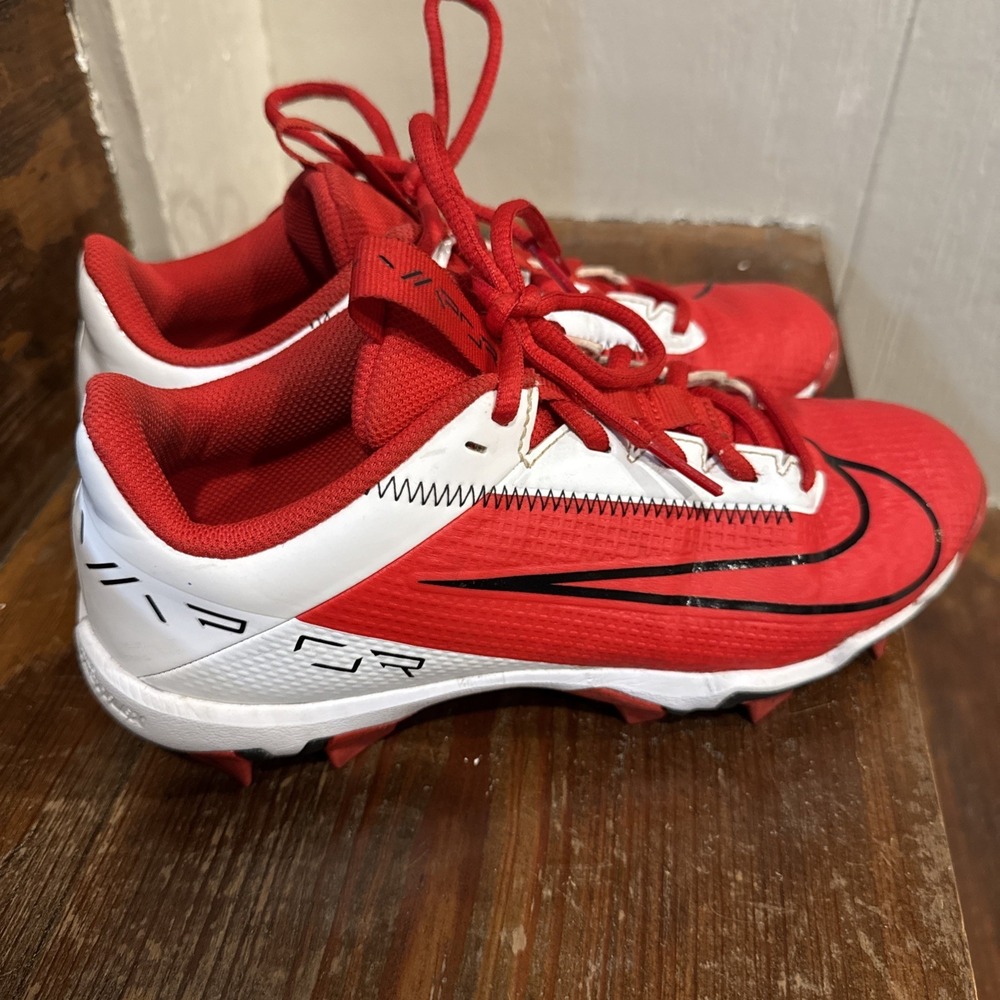 NIKE Fastflex VAPOR Edge Red White Baseball Cleats Youth Size US 5Y DH5089-600